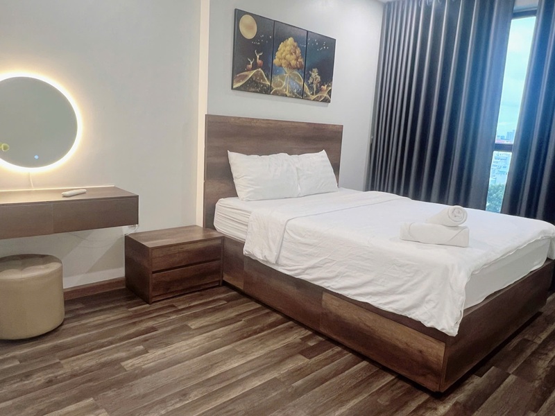 Ph&ograve;ng ngủ căn hộ 2 ph&ograve;ng ngủ tại dự &aacute;n H&agrave; Đ&ocirc; Centrosa Quận 10